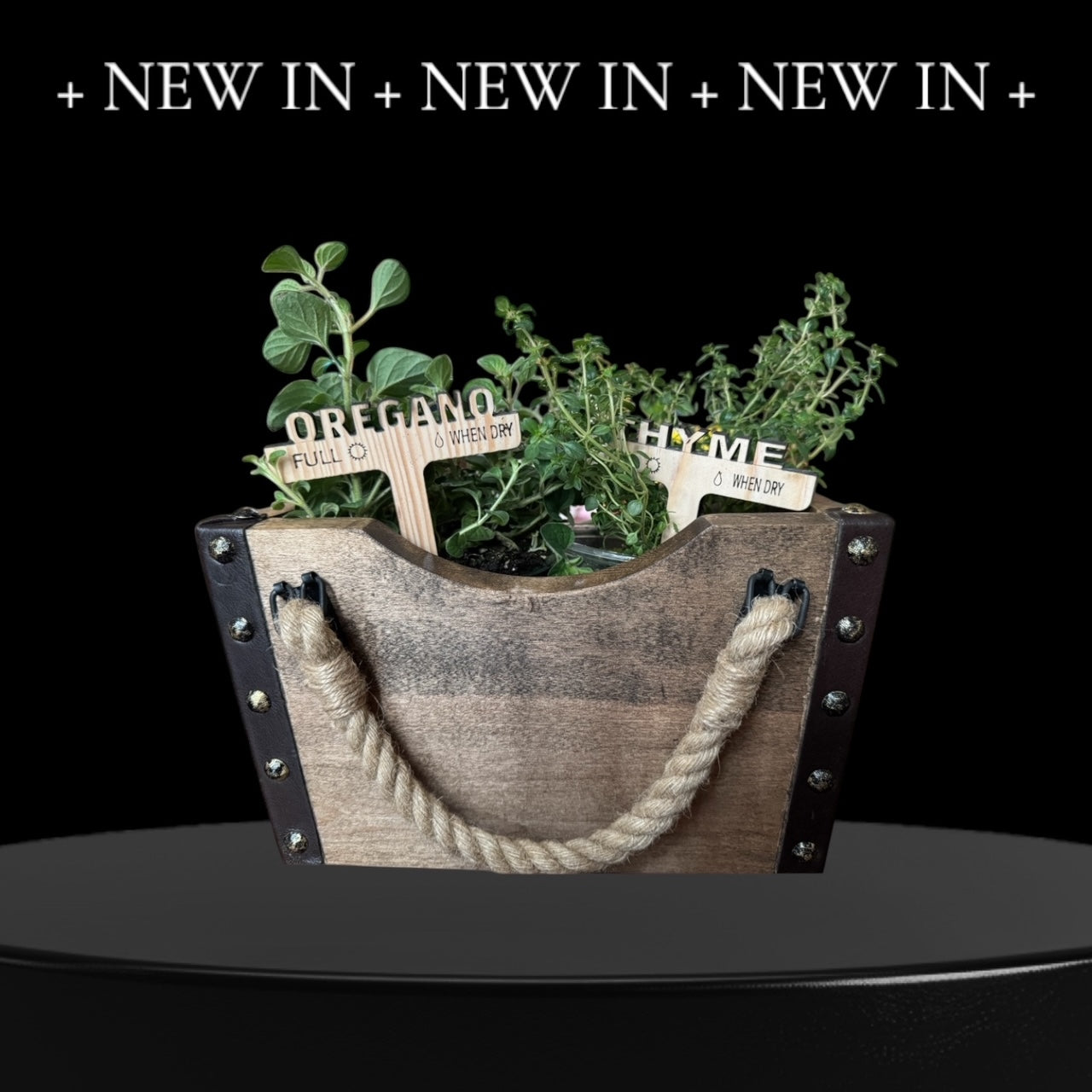 Handcrafted Maple Wood Planter Box with Leather Accent