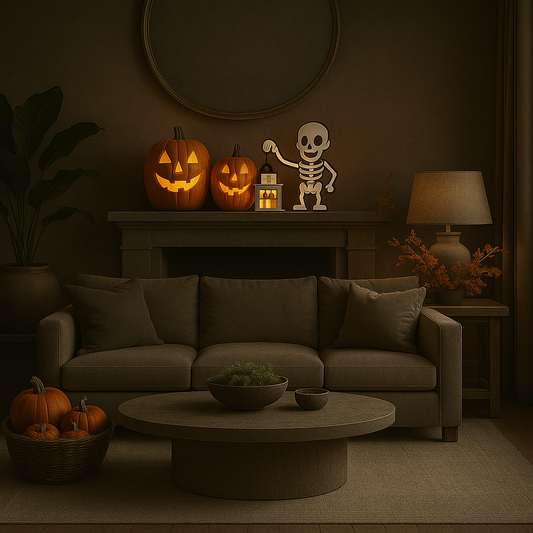 Skeleton Lantern Decor – Handmade Accent