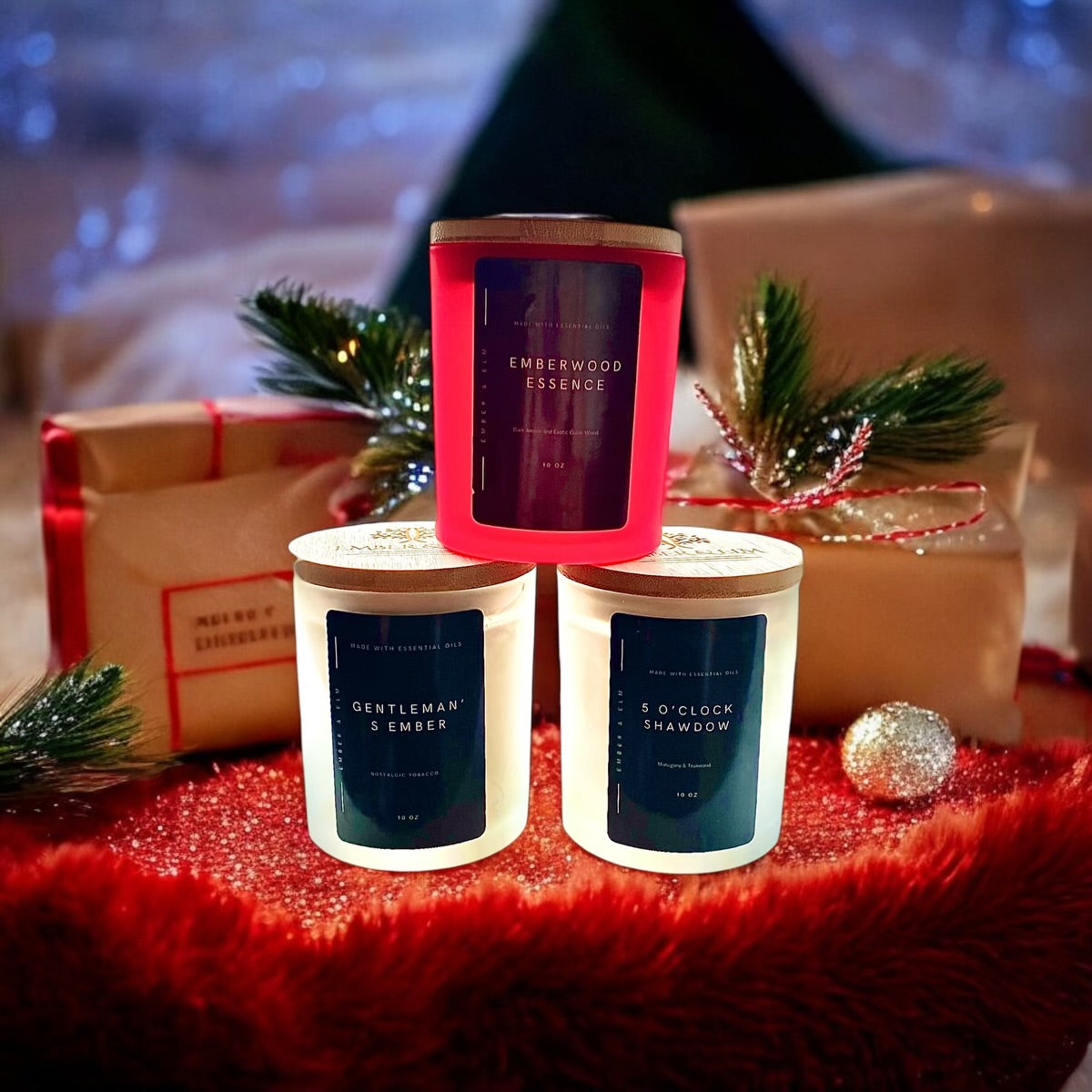 Ember & Elm Holiday Collection Wood Wick Candles