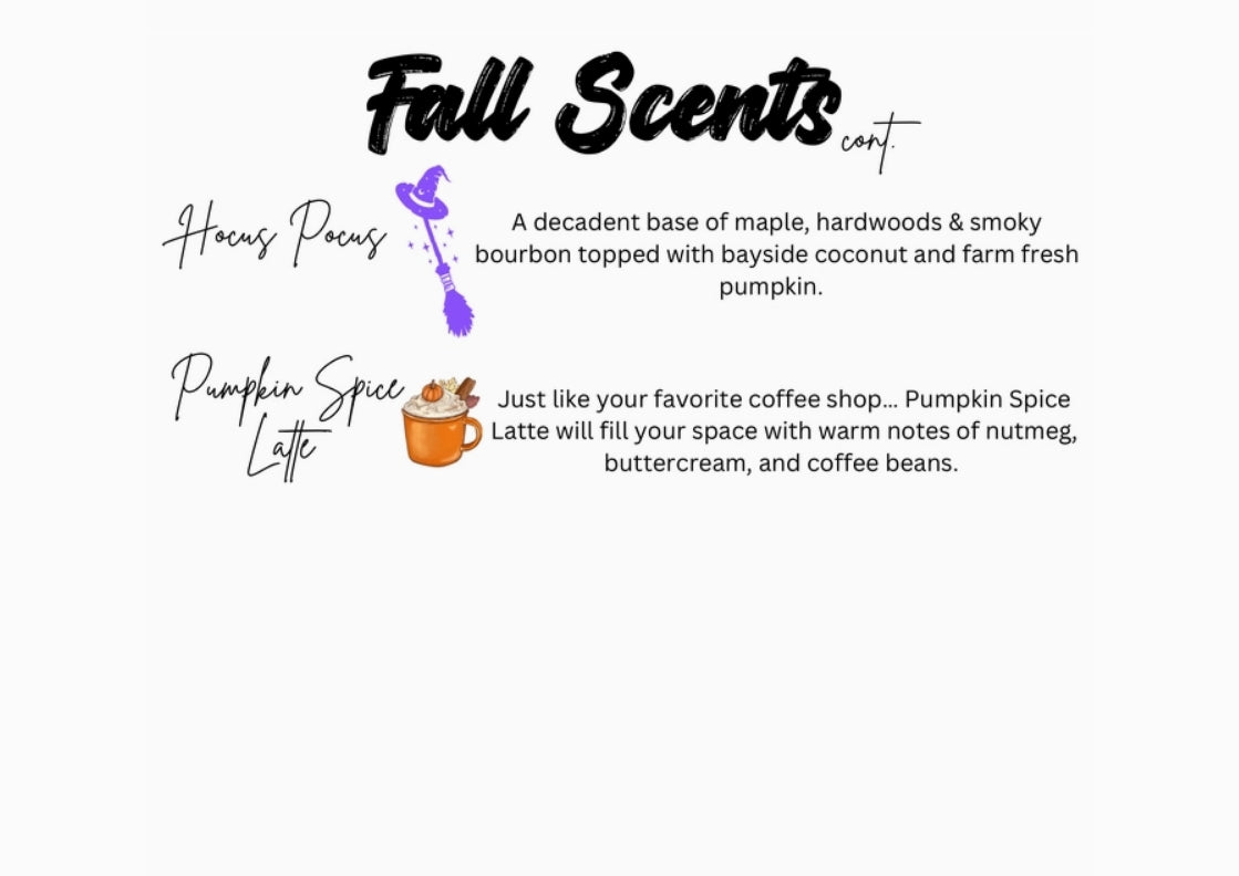 Fall Scent Wax Melt Crumbles Pumpkin Spice Latte